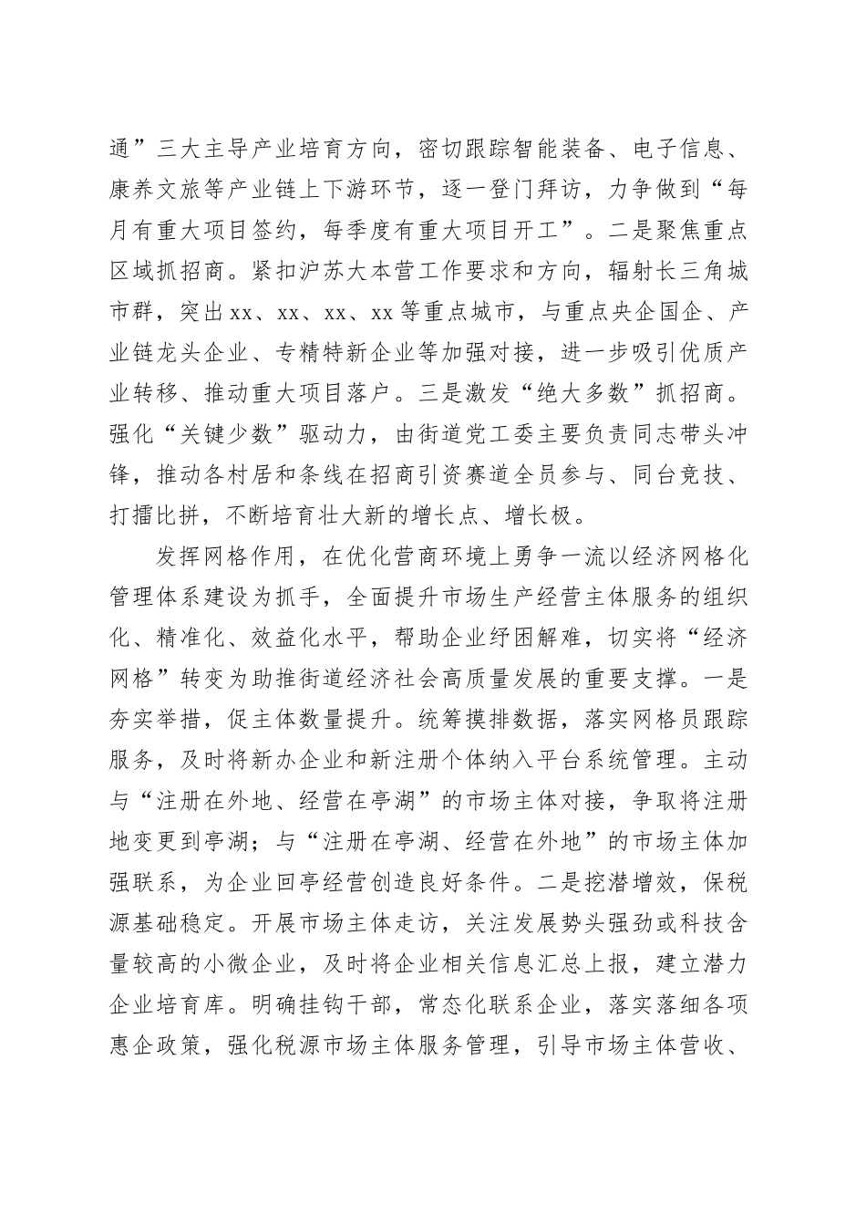 2024年度街道经济项目总结_第2页