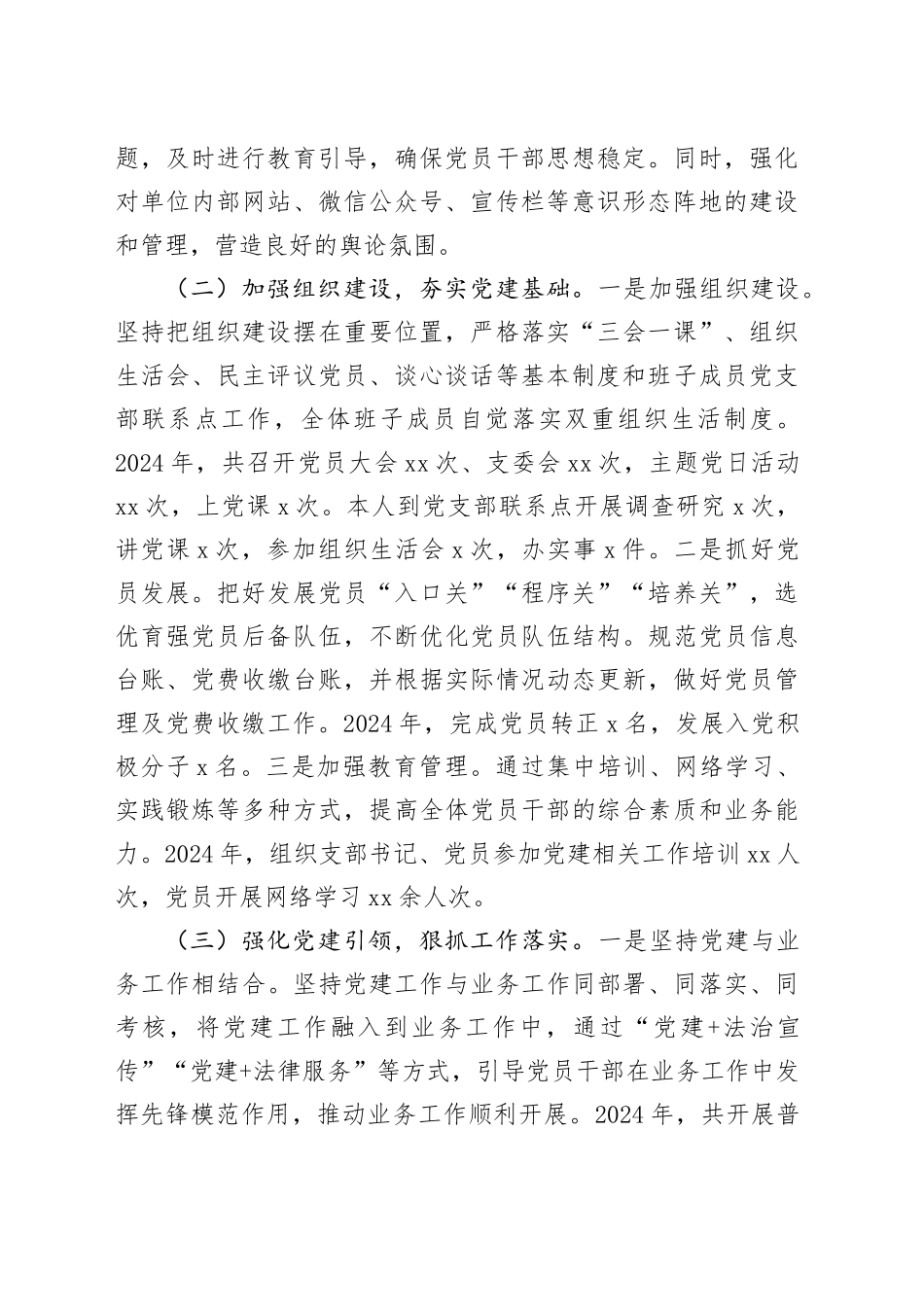 2024年度局党支部书记抓党建工作述职报告_第2页