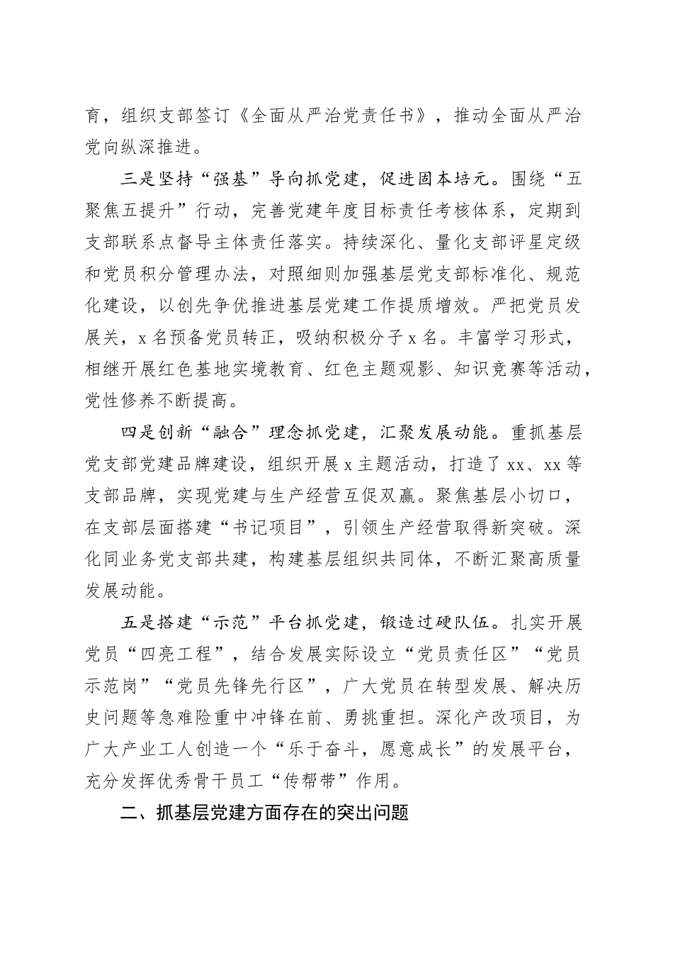 2024年书记抓基层党建工作述职报告20241204_第2页