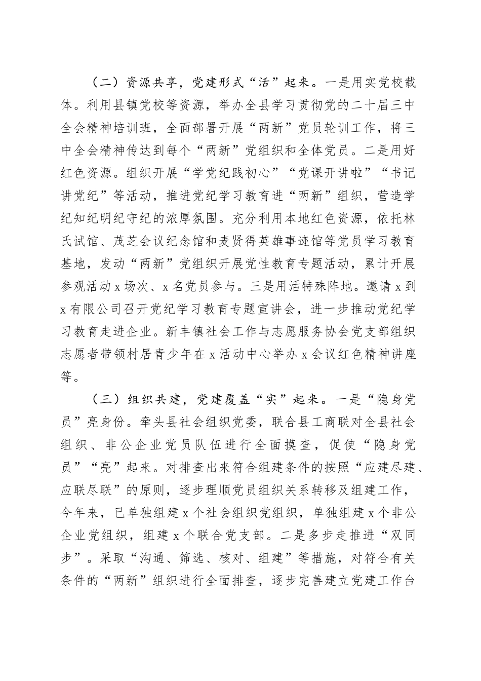 2024年县两新工委基层党建工作述职报告20250101_第2页