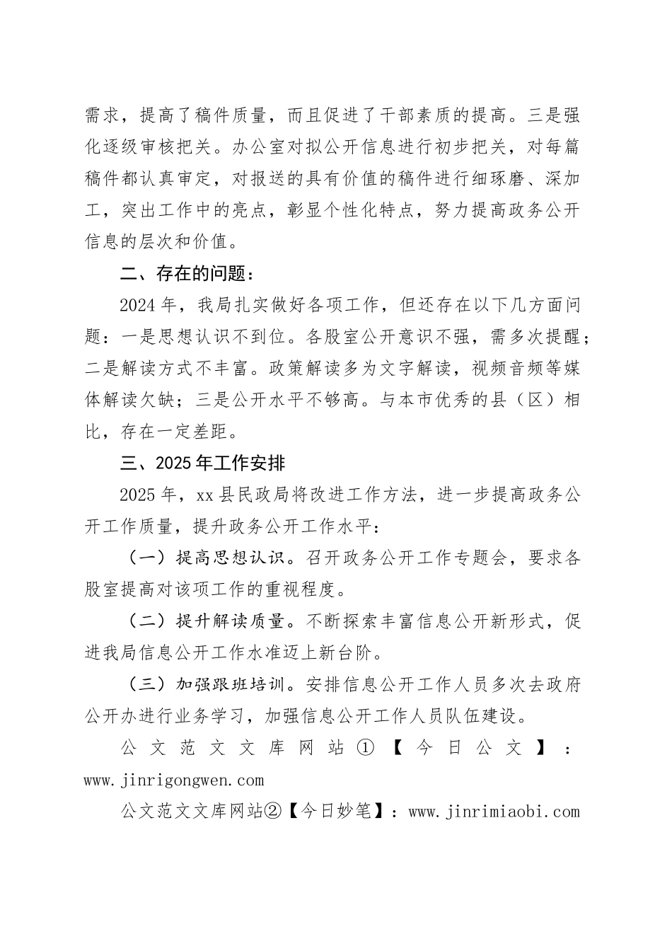 2024年县民政局政务公开工作总结_第2页