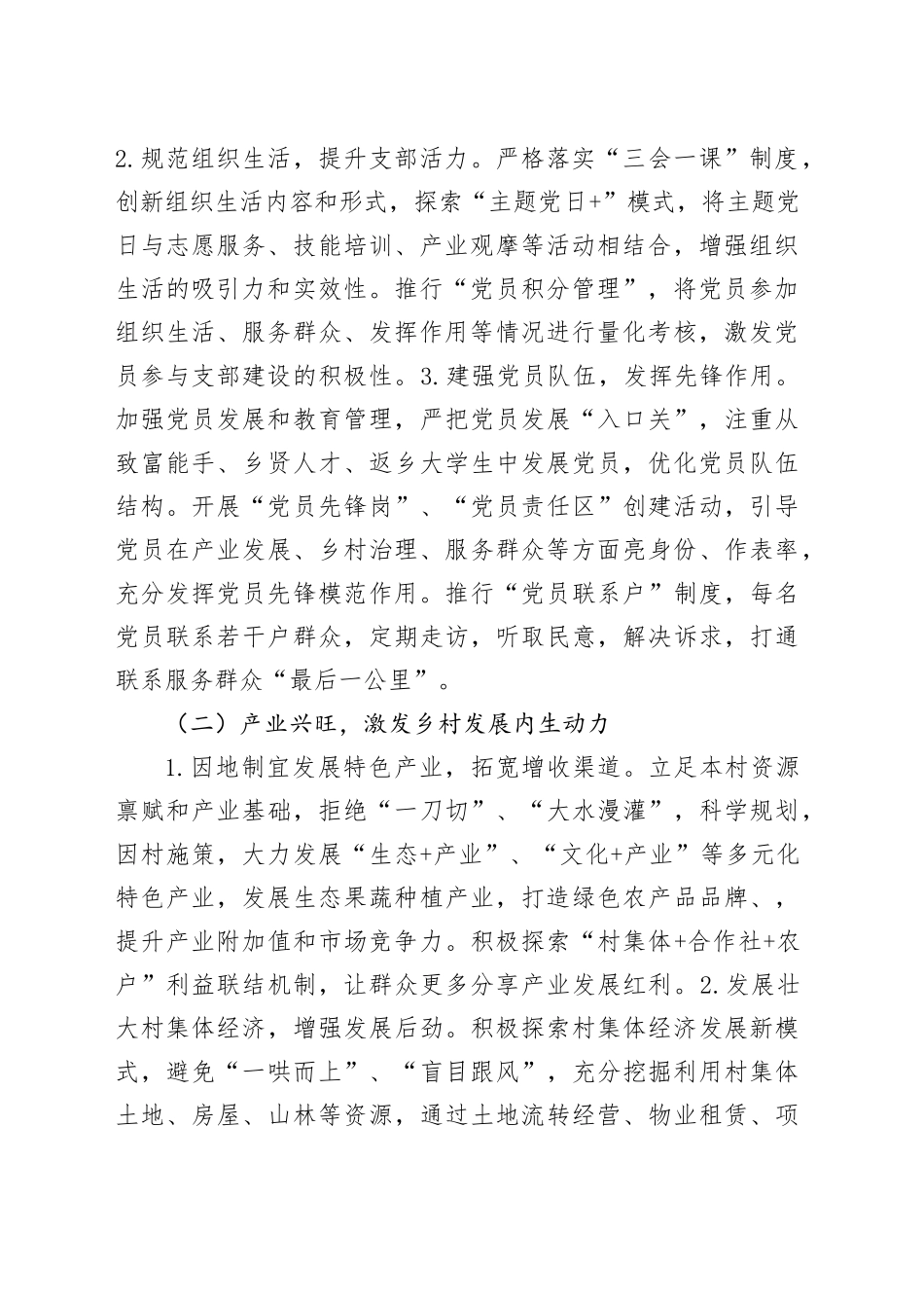 2025年村党支部工作计划_第2页