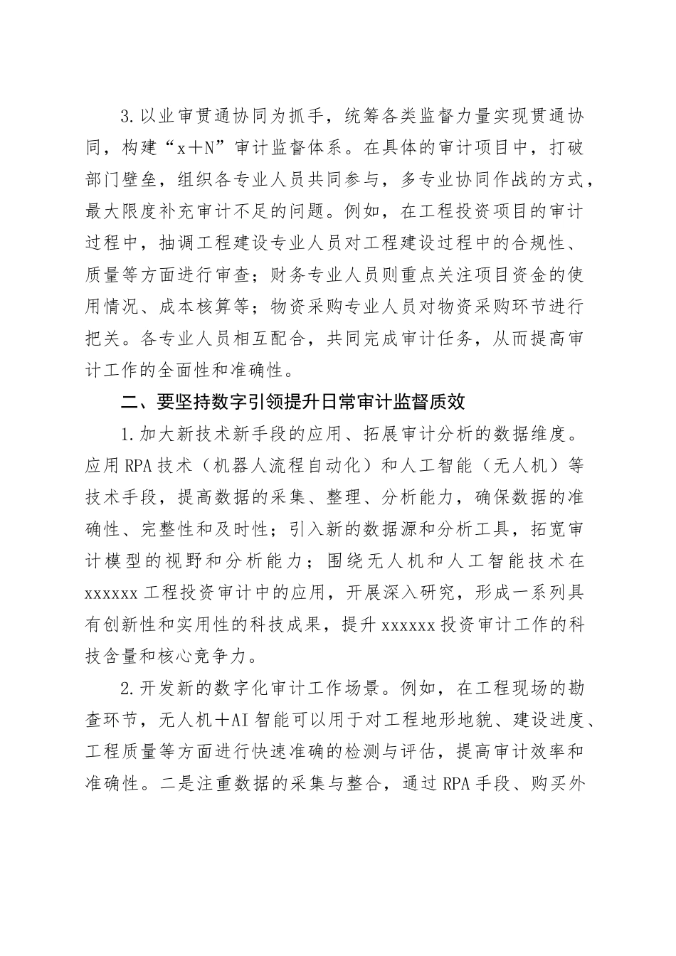 2025年公司审计工作务虚会发言材料_第2页