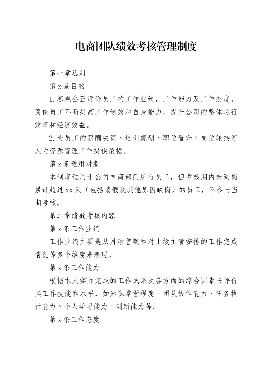 电商党绩效考核管理制度_第1页