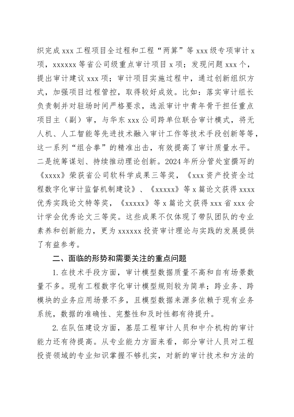 公司2025年审计工作务虚材料_第2页