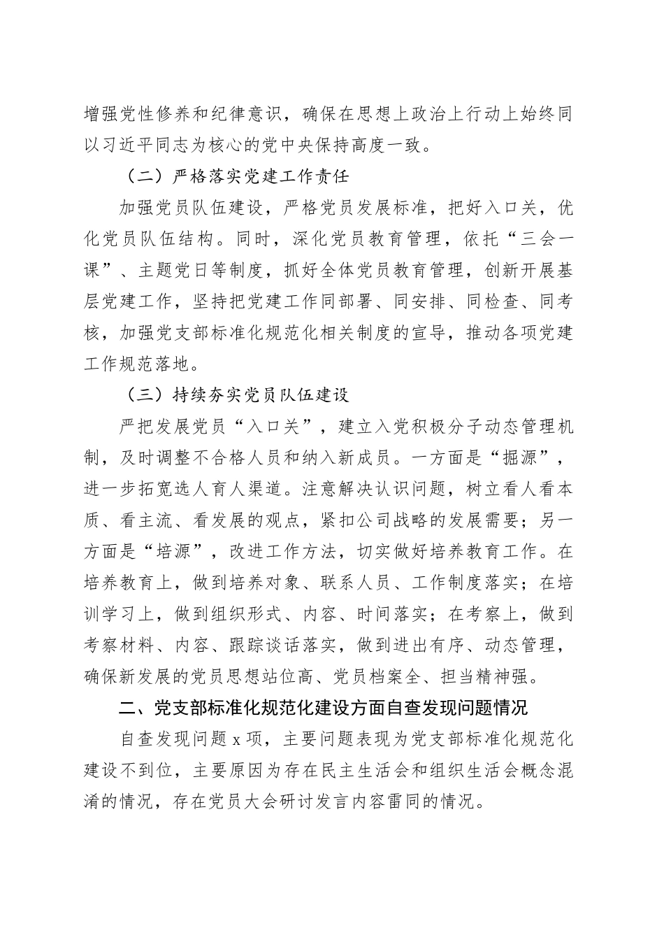 公司基层党组织建设自查情况报告_第2页