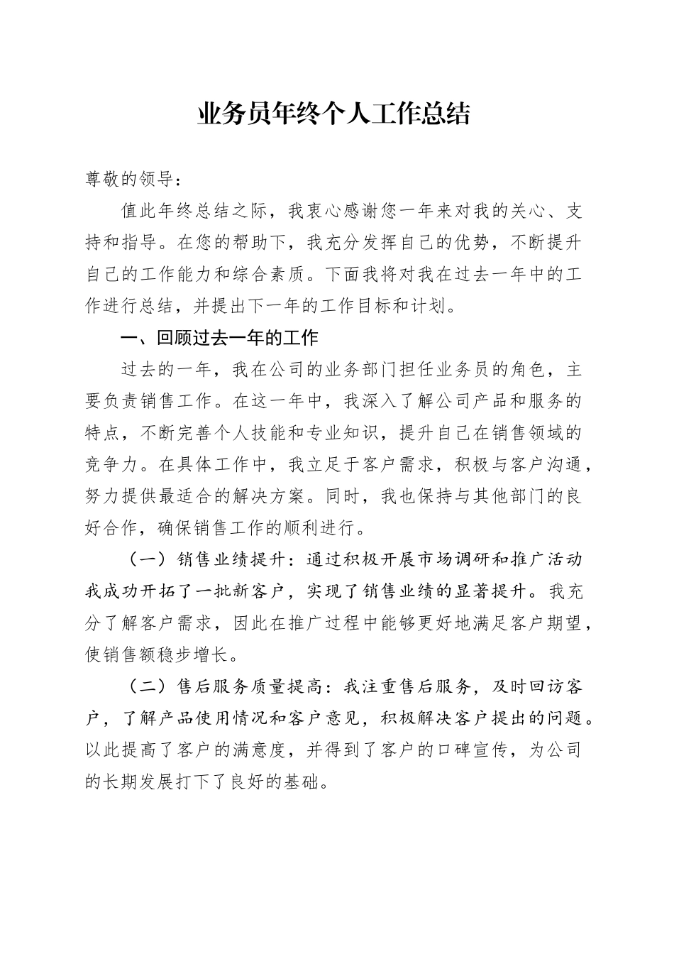 公司业务员年终个人工作总结_第1页