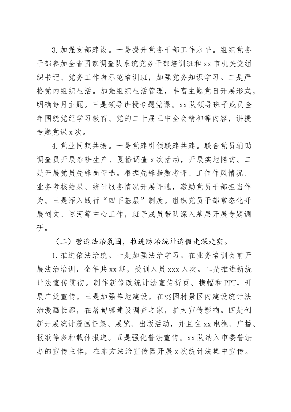 国家统计局XX调查队2024年工作总结和2025年工作思路_第2页