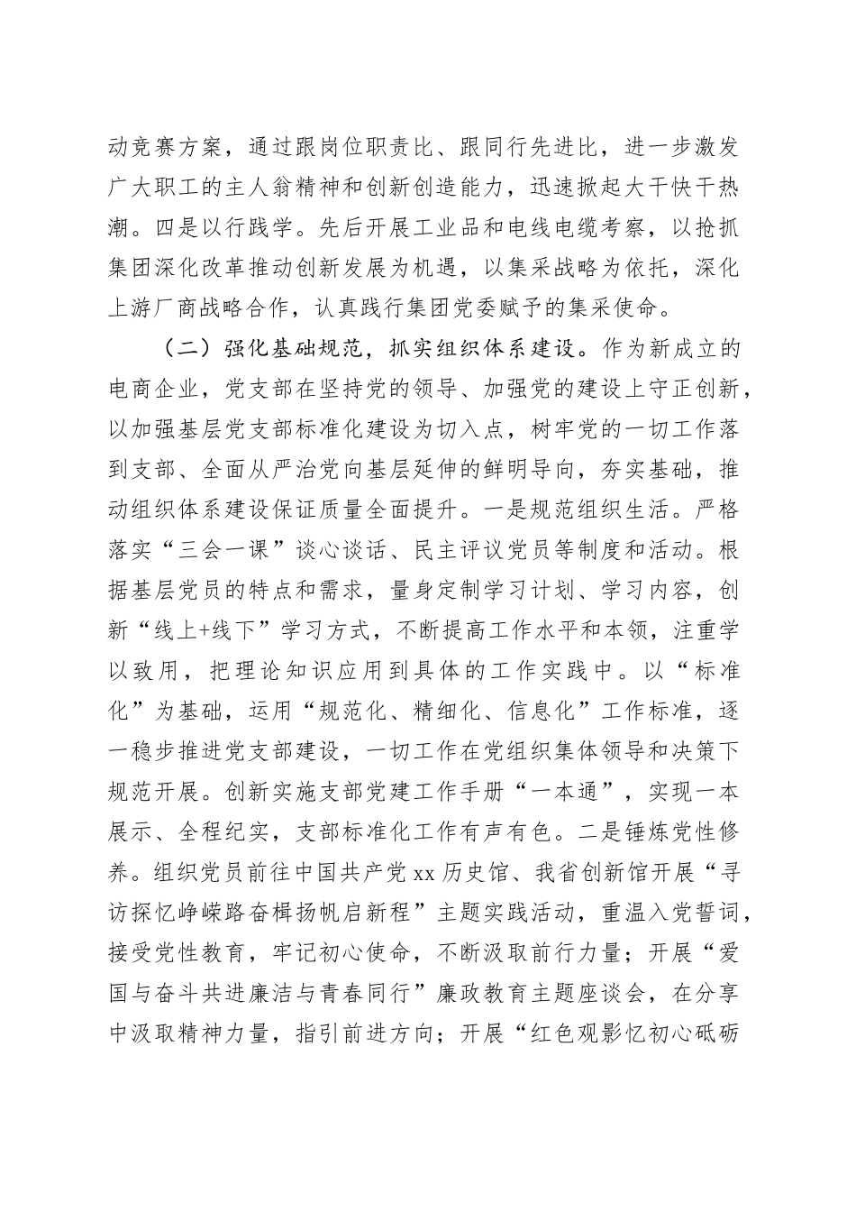 集团公司党支部书记2024年抓基层党建述职报告20241204_第2页