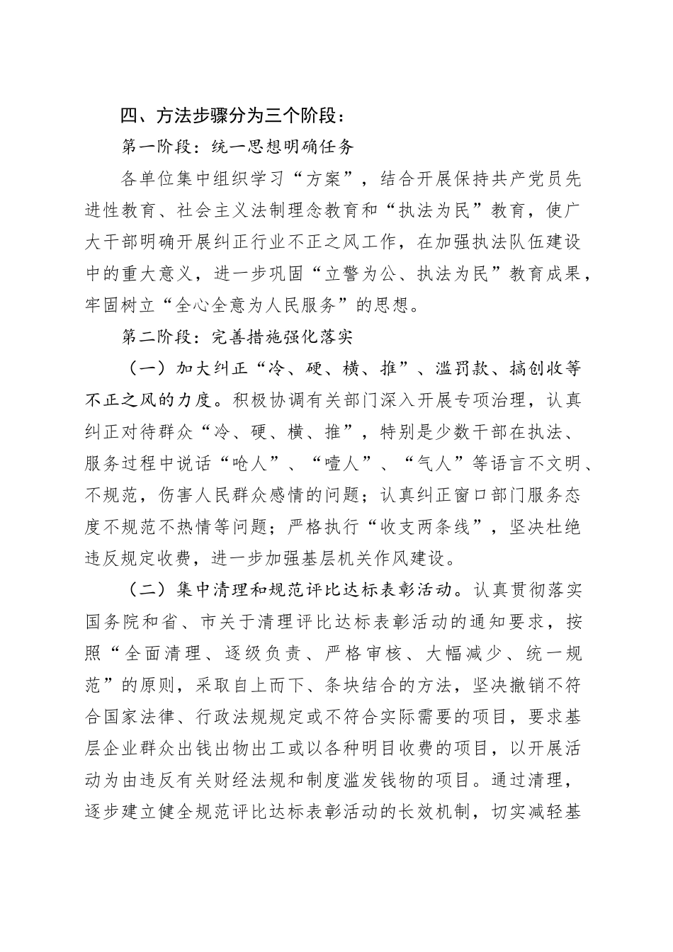 开展纠正行业不正之风工作实施方案_第2页