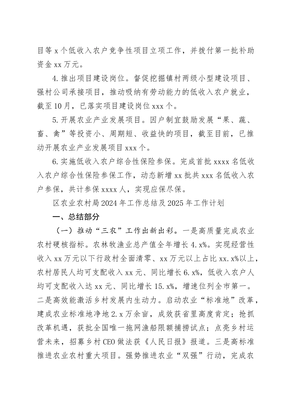 农业农村局2024年度工作总结合集（6篇）_第2页