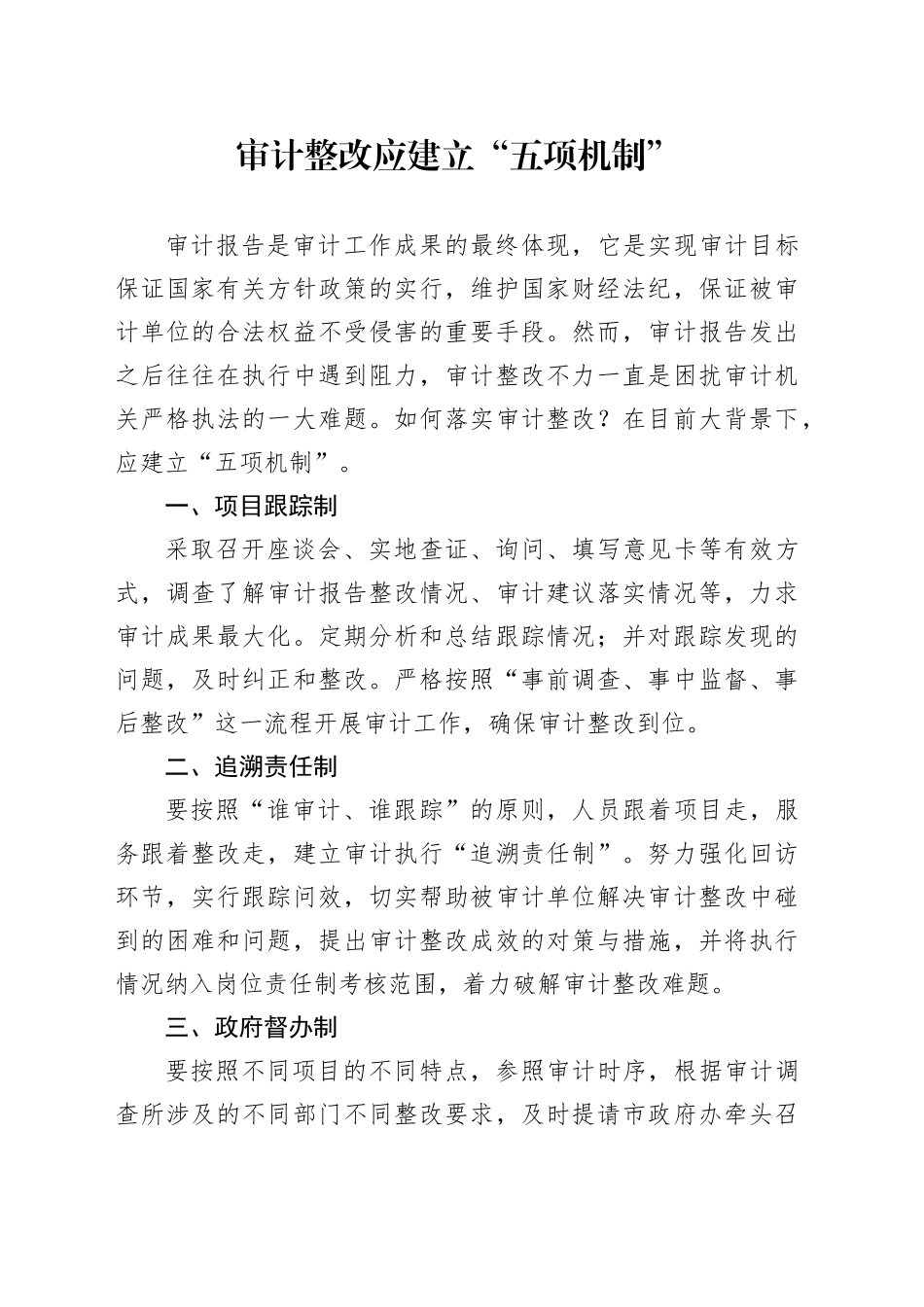 审计整改应建立“五项机制”_第1页