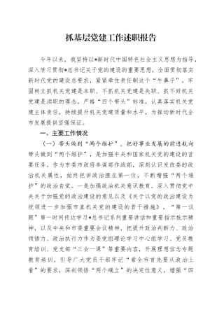 市发改委书记2024年抓党建工作述职报告3700字