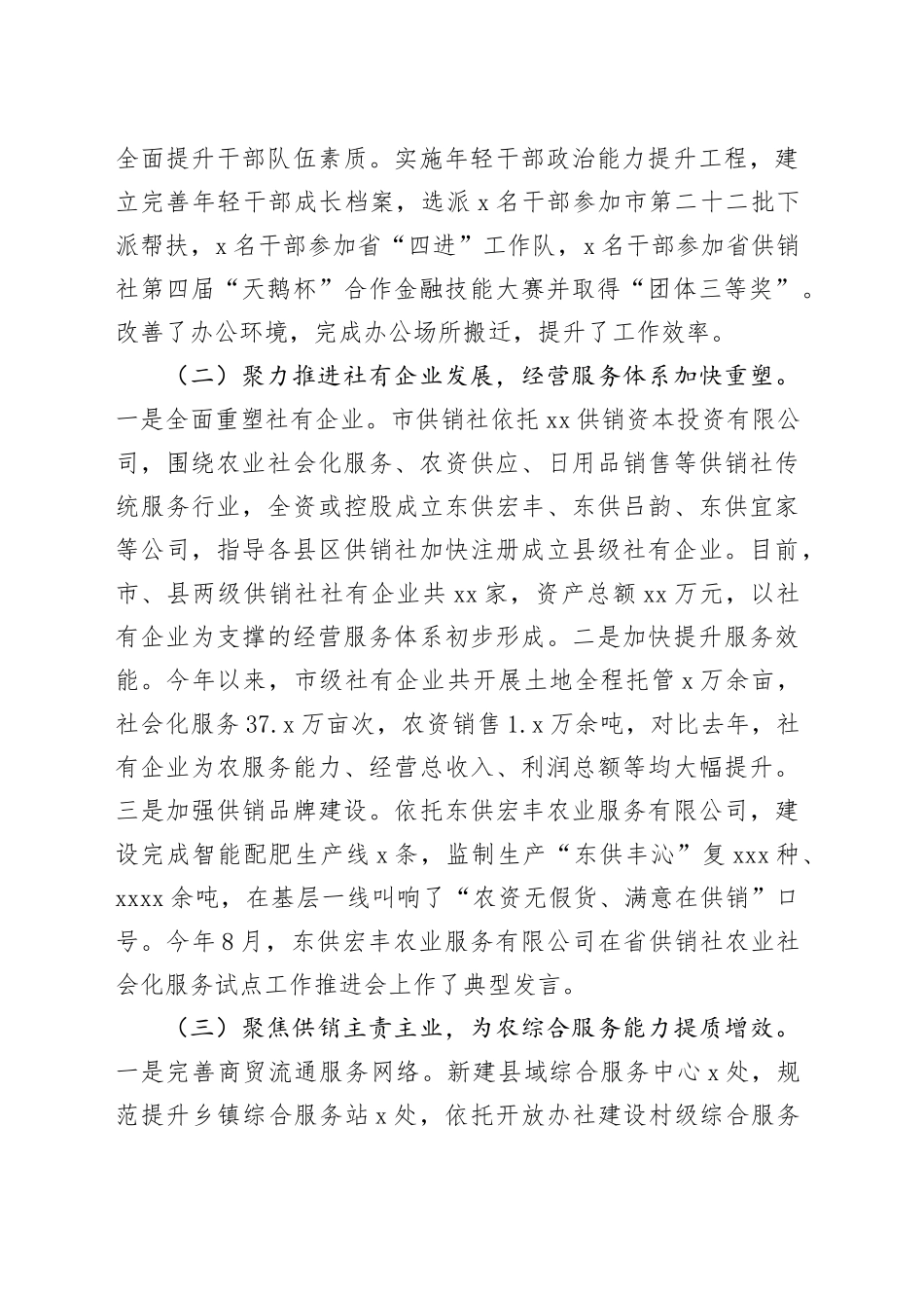 市供销社2024年工作总结和2025年工作打算_第2页