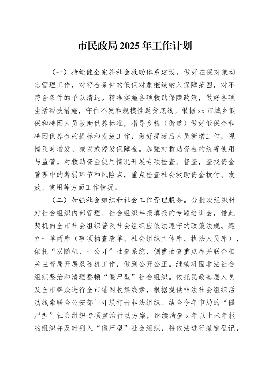 市民政局2025年工作计划_第1页