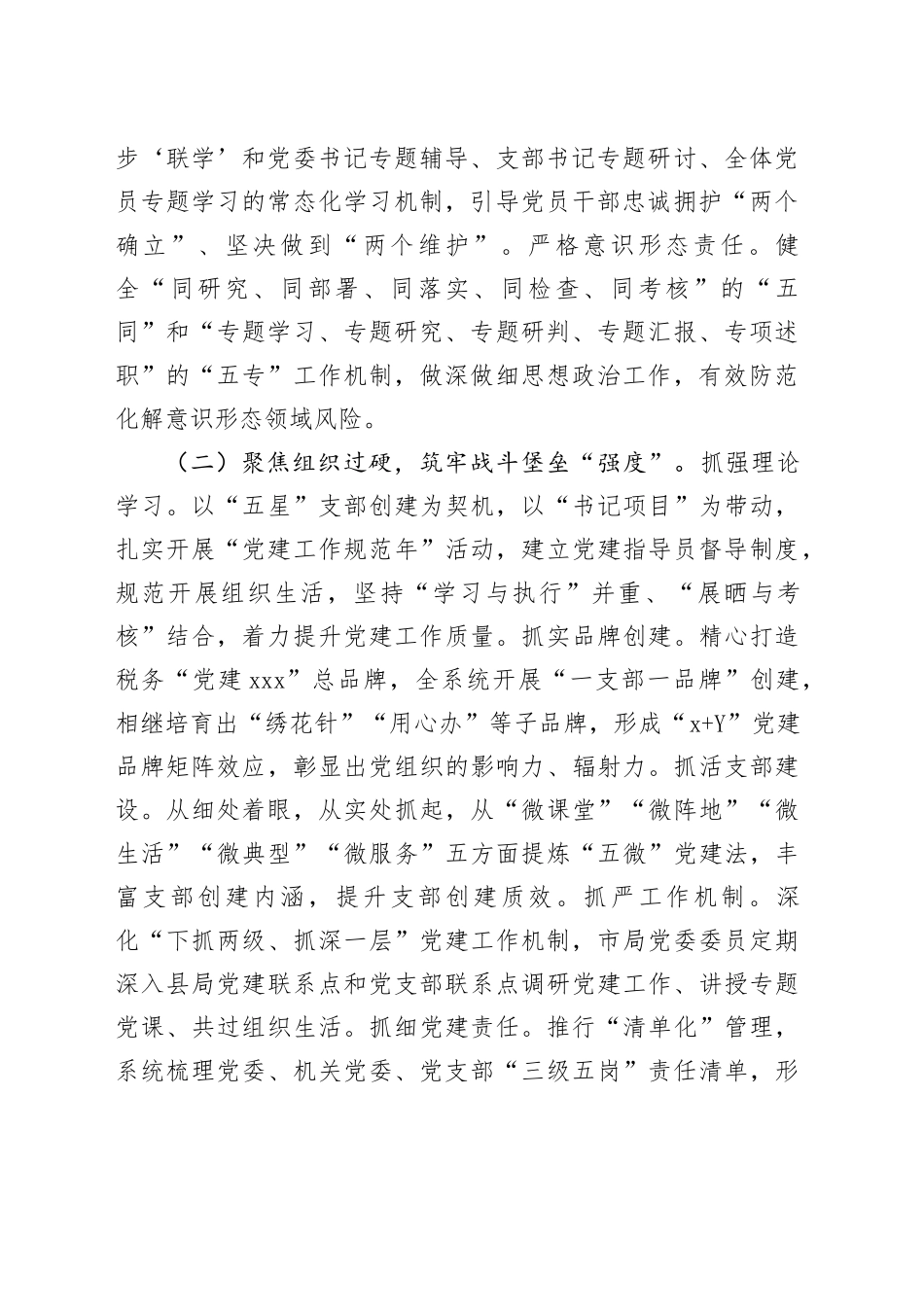 市税务局党组书记抓基层党建述职_第2页