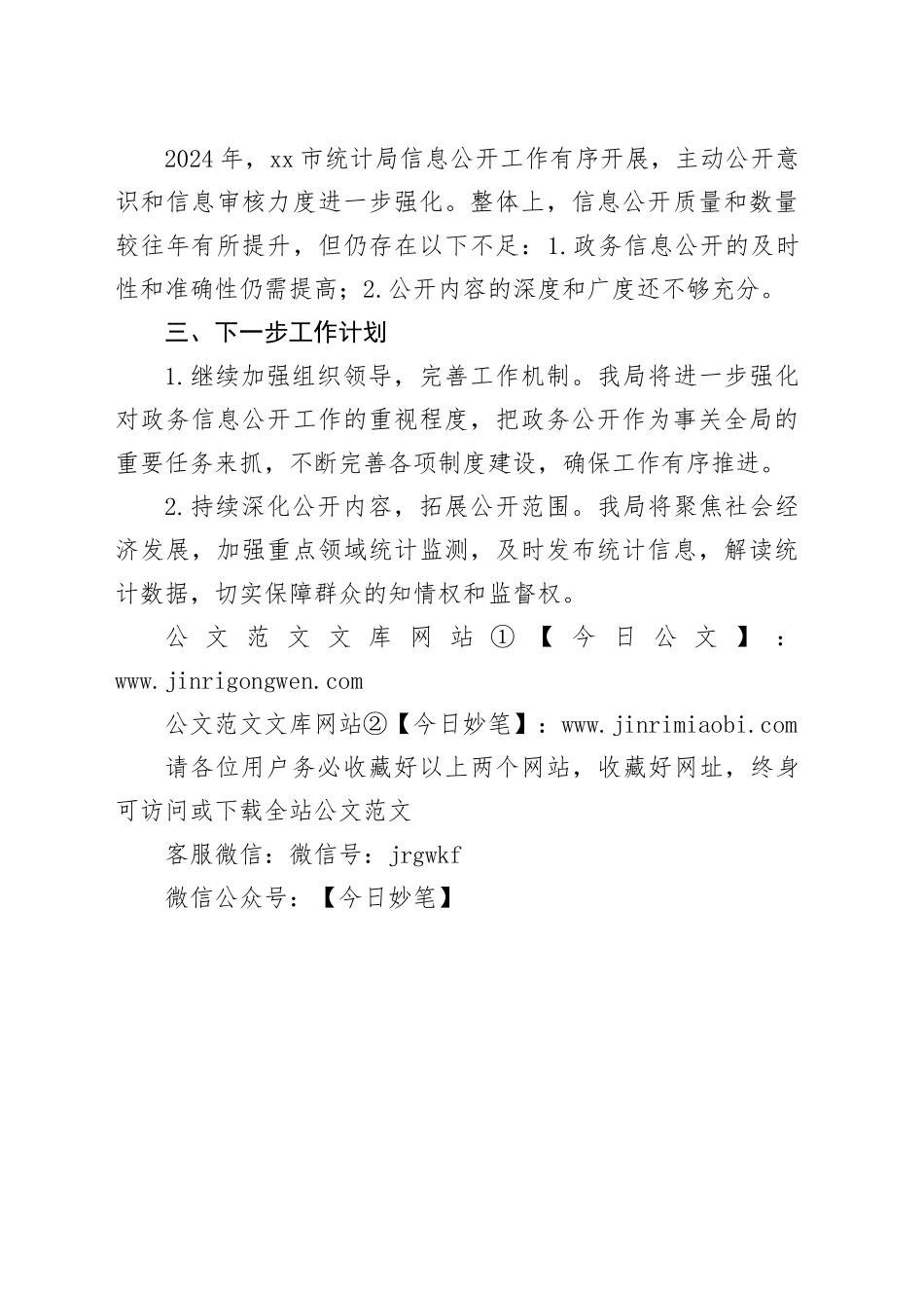 市统计局2024年政务公开工作总结_第2页