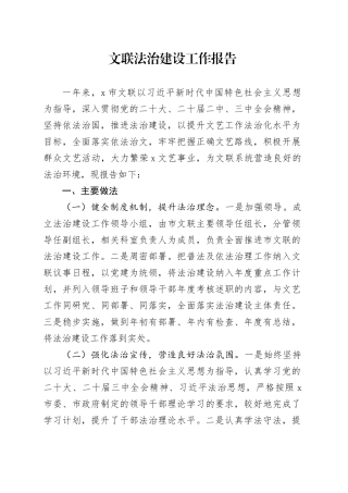 文联法治建设工作报告20241120