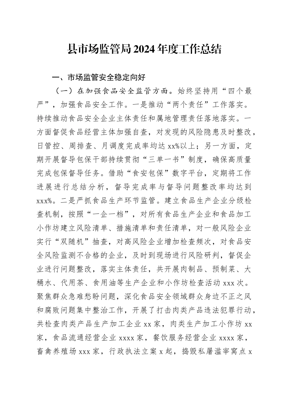 县市场监管局2024年度工作总结_第1页