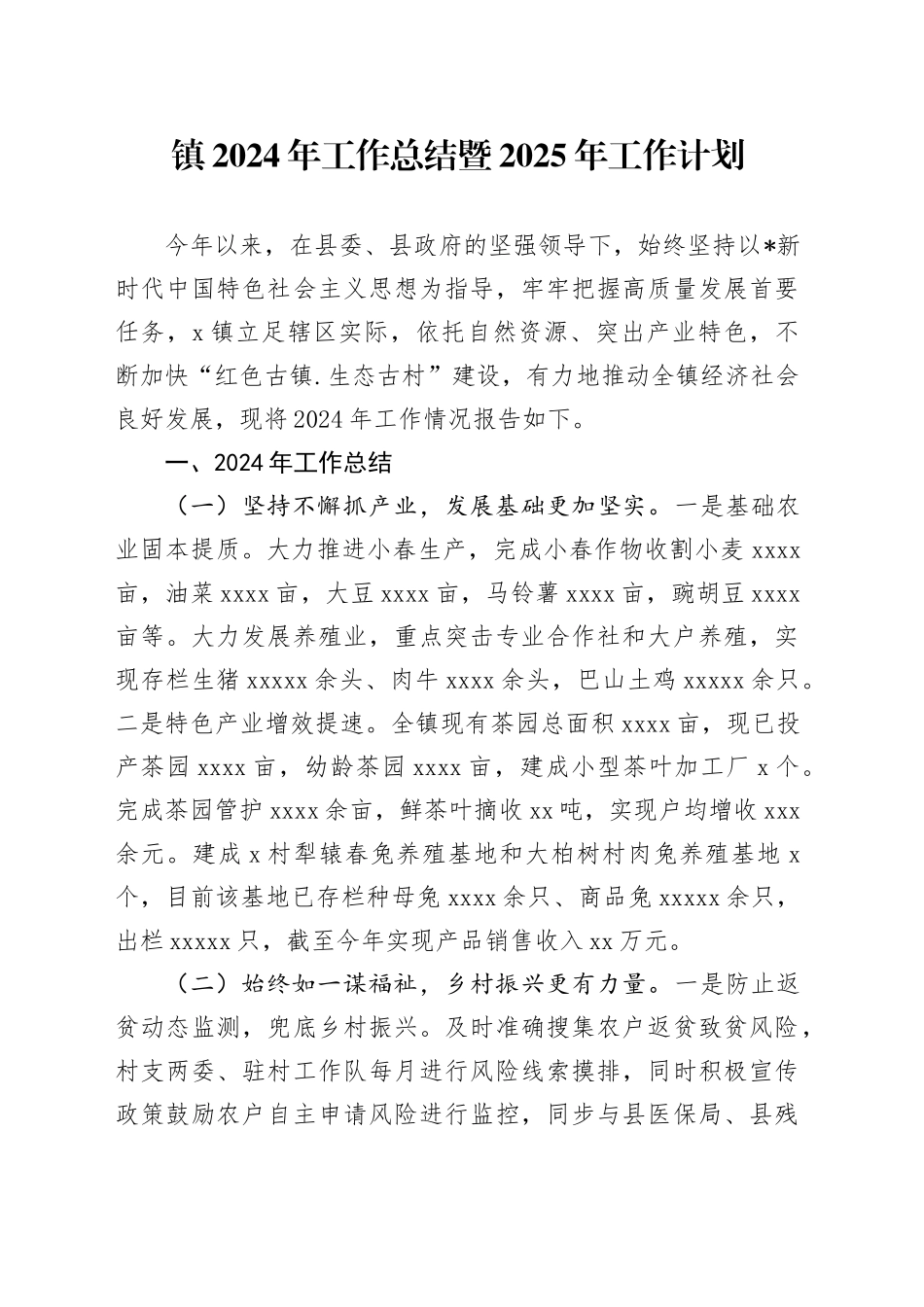 乡镇街道2024年工作总结（2100字）_第1页