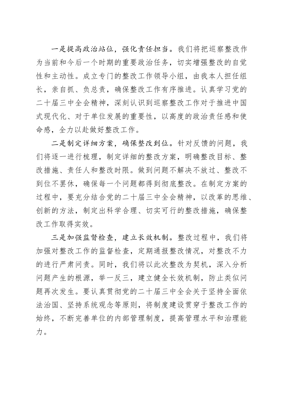 巡察问题整改工作情况反馈会表态发言材料20241113_第2页