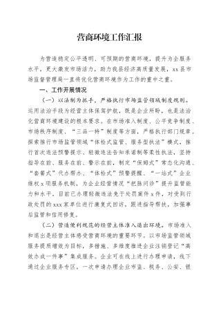 营商环境工作汇报-2