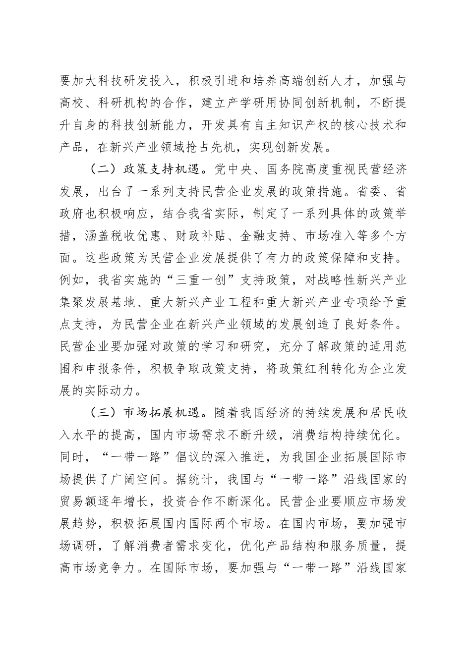 在2025年发展改革委民营企业座谈会上的讲话_第2页