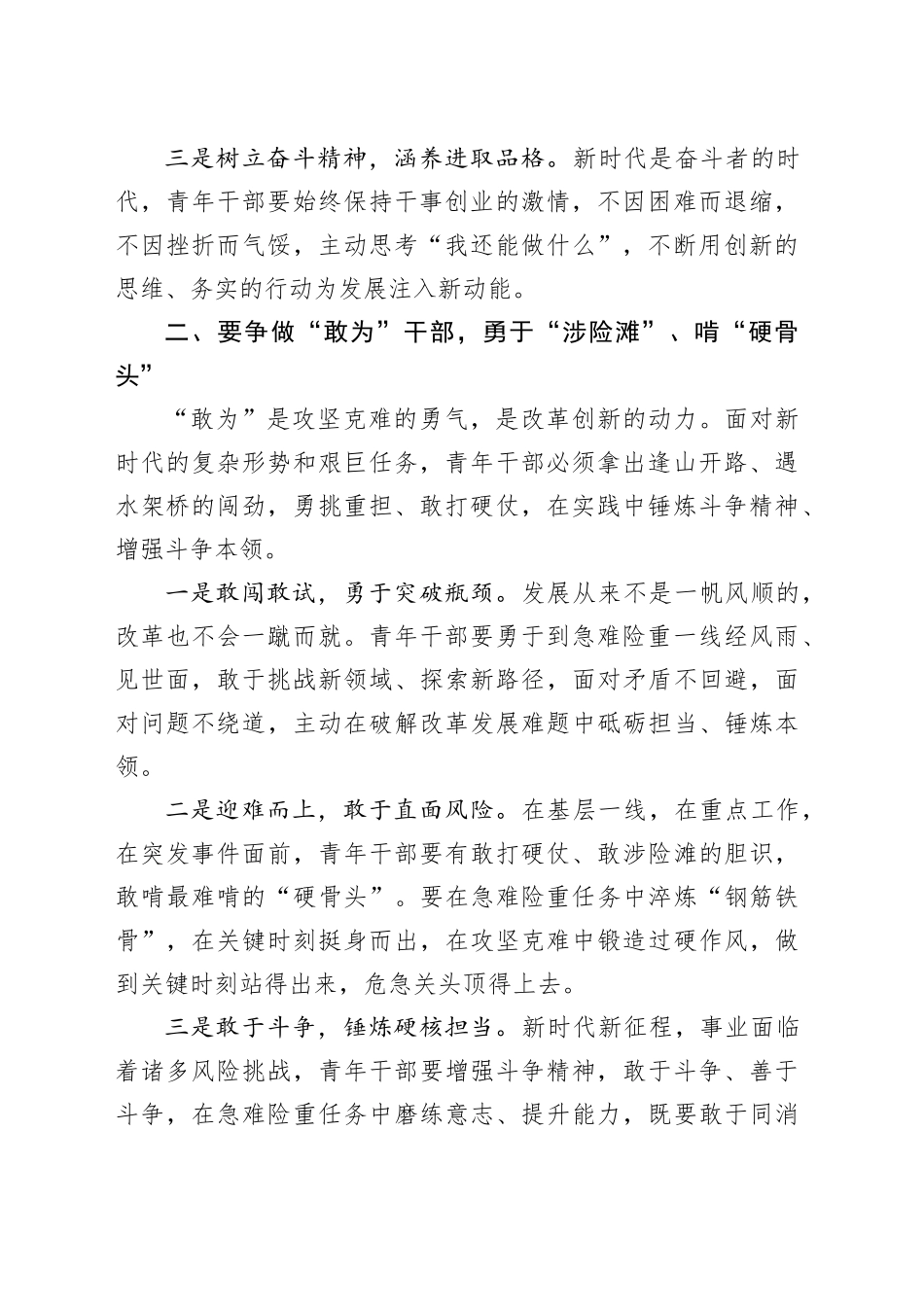在2025年青年干部座谈会上的讲话提纲_第2页