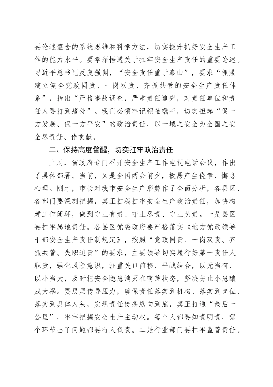 在全市2025年安全生产电视电话会议上的讲话_第2页