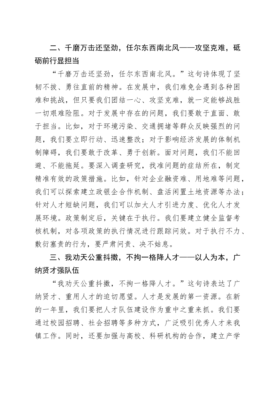 在乡镇街道2025年领导班子务虚会上的讲话提纲_第2页