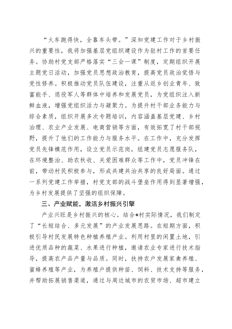 驻村工作年度总结：情系乡村路，共筑振兴梦_第2页