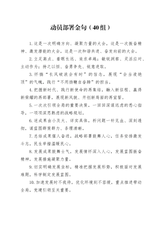 40组动员部署金句20250319
