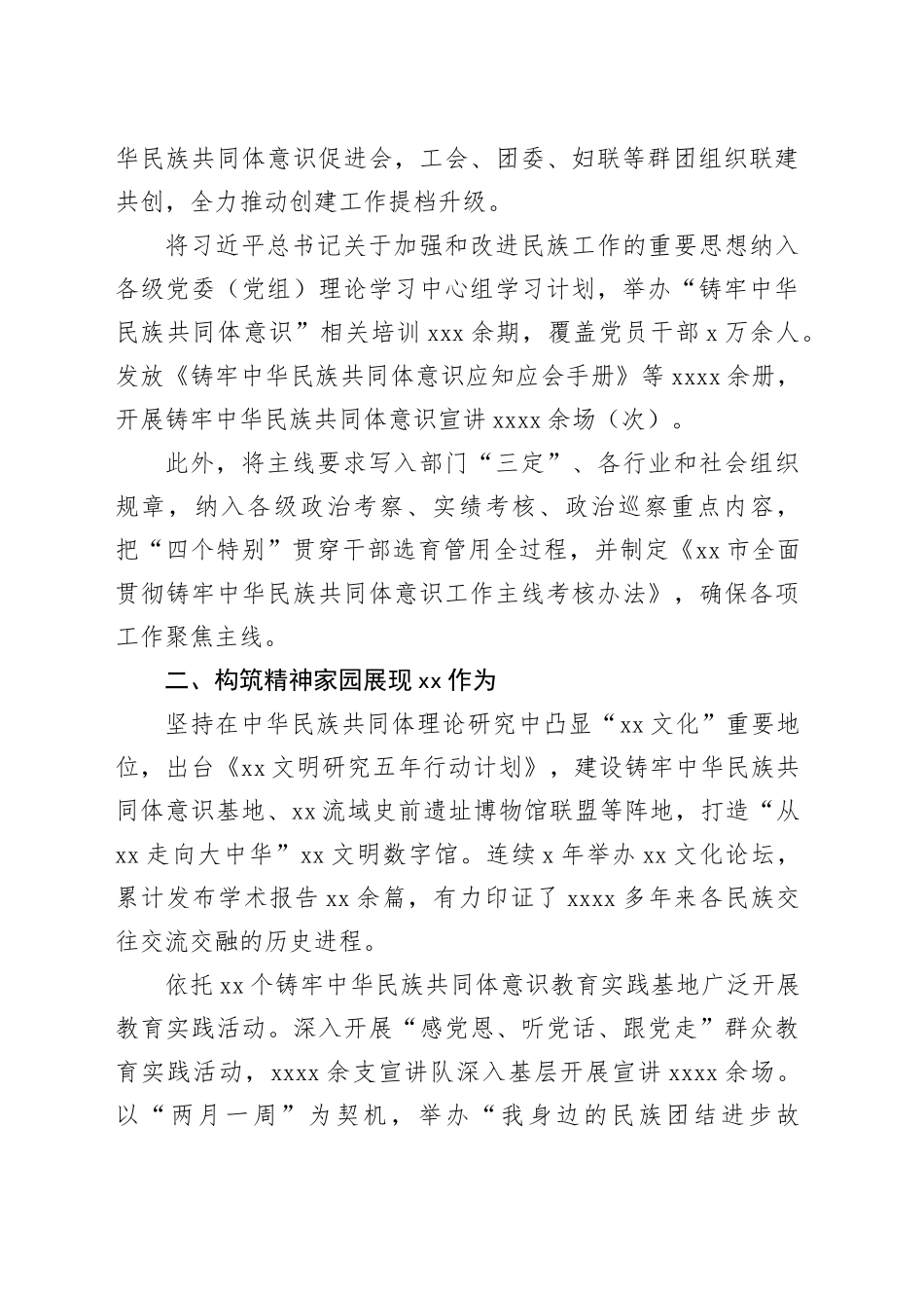 创建全国民族团结进步示范市总结材料（2篇）_第2页