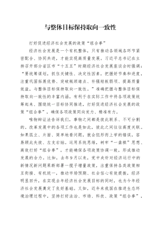 打好促进经济社会发展的政策“组合拳”