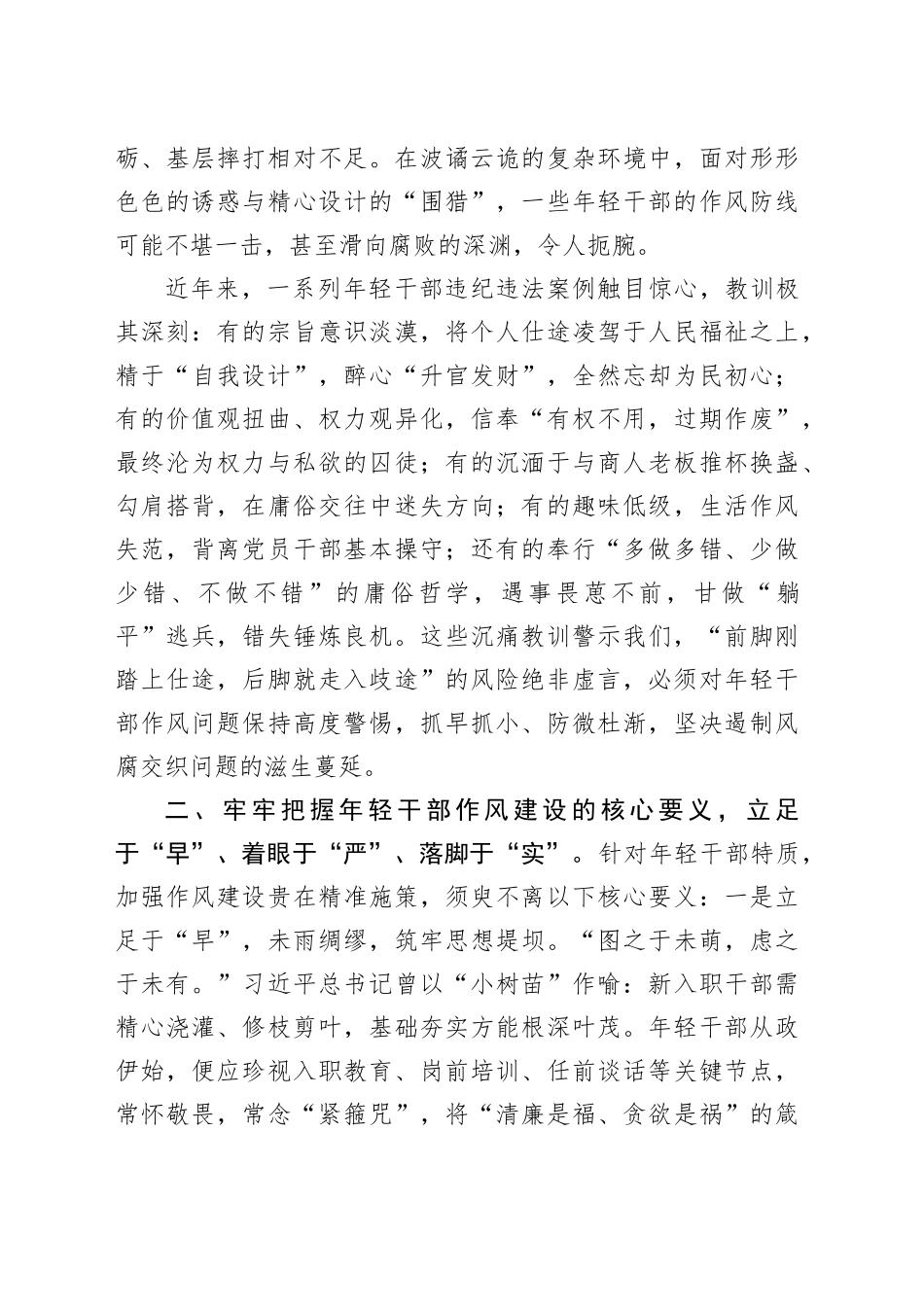 党课讲稿：筑牢根基锤炼作风在奋进新征程中展现青春担当_第2页