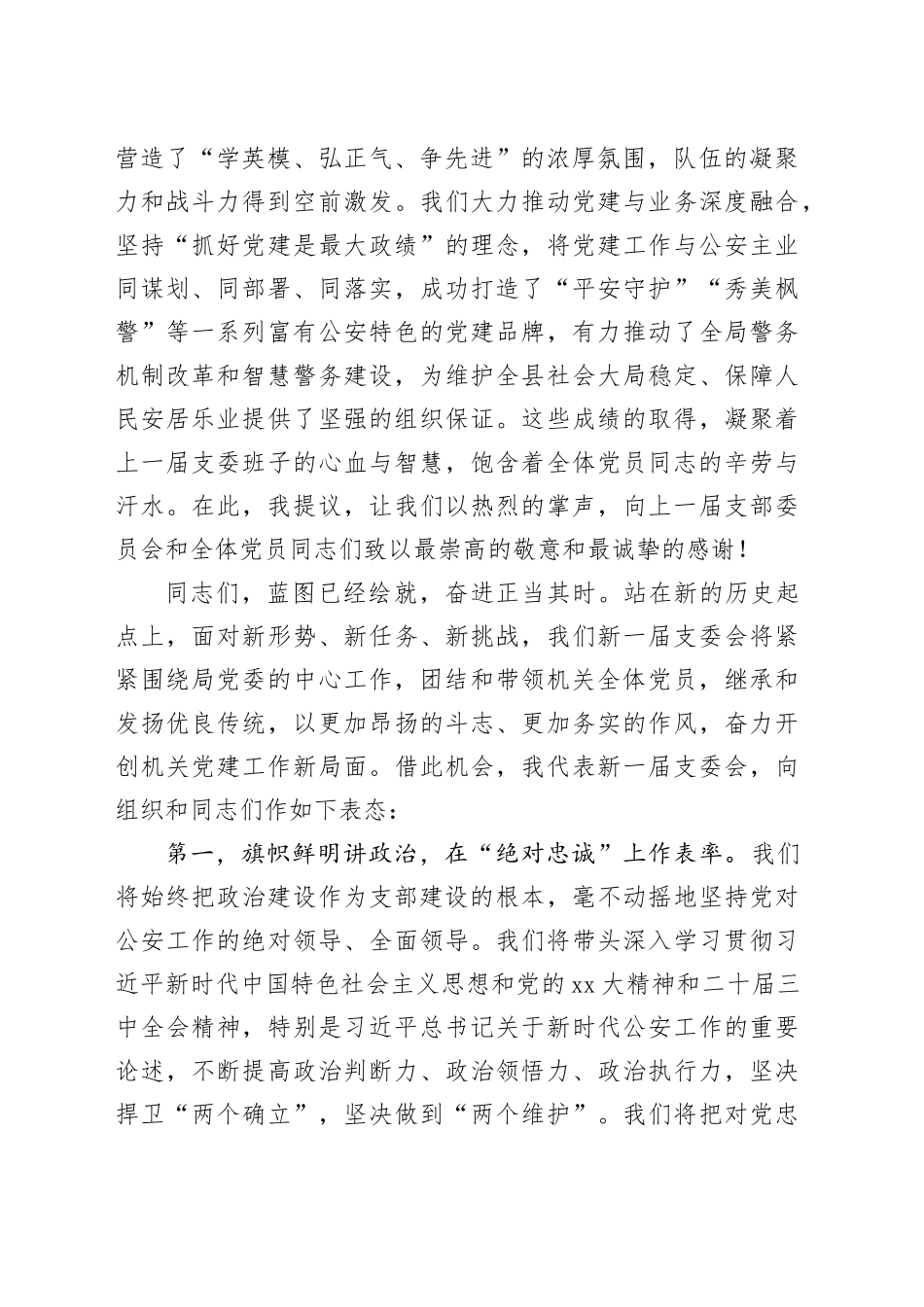 党支部新选举党支部书记表态发言_第2页