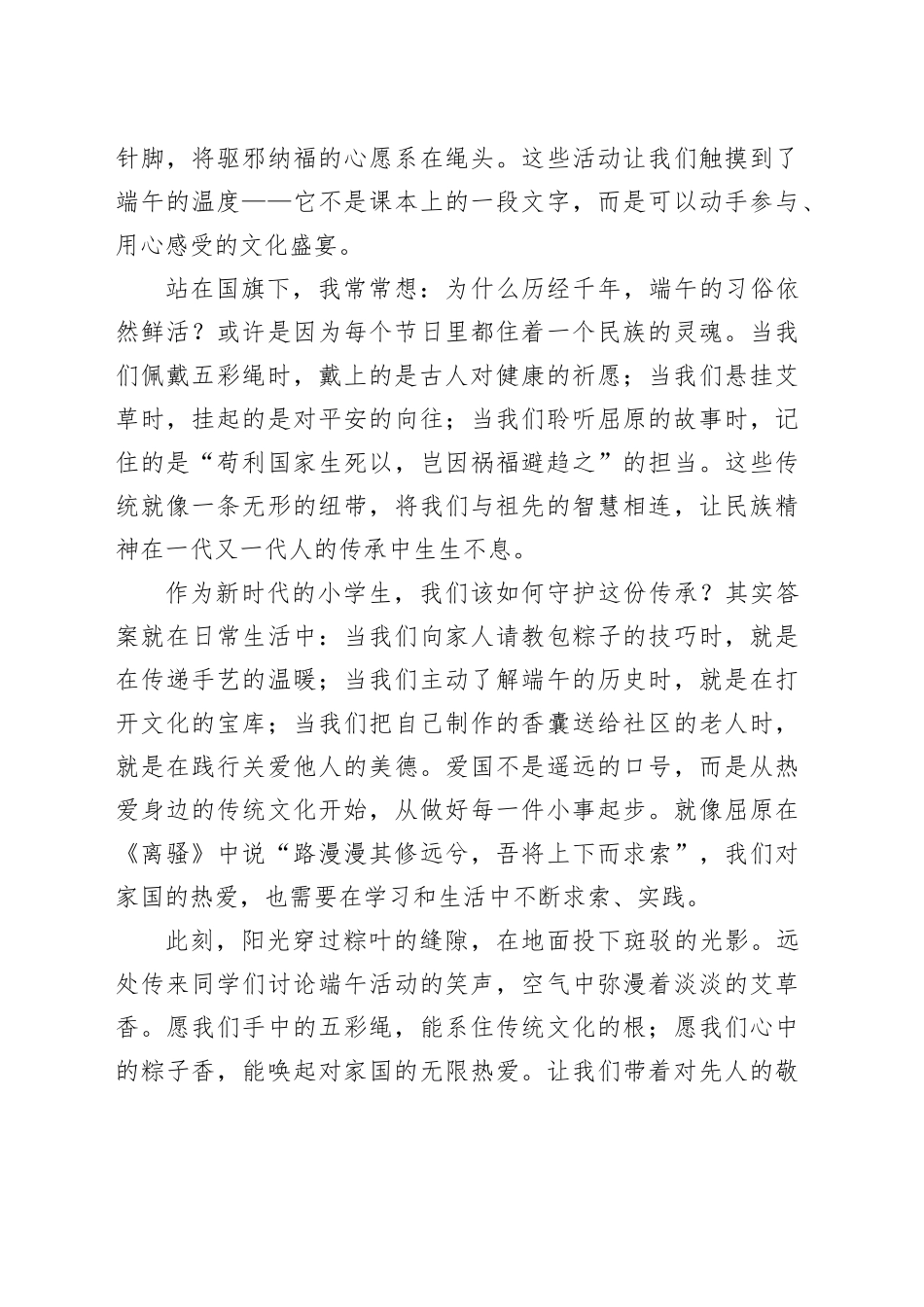 端午节国旗下的讲话：粽香里的家国梦_第2页