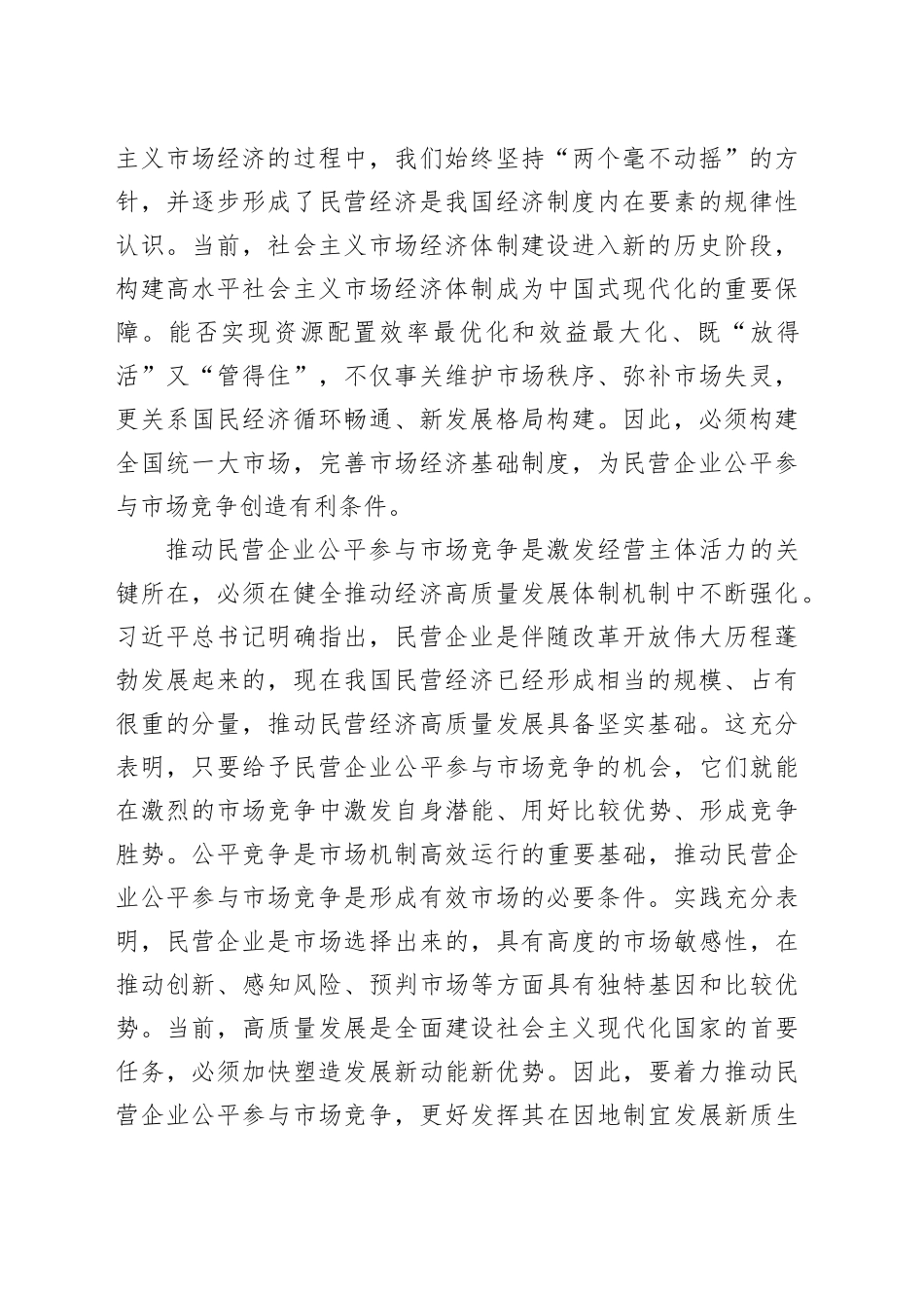 构建全国统一大市场：促进民营企业公平参与市场竞争的有力保障_第2页