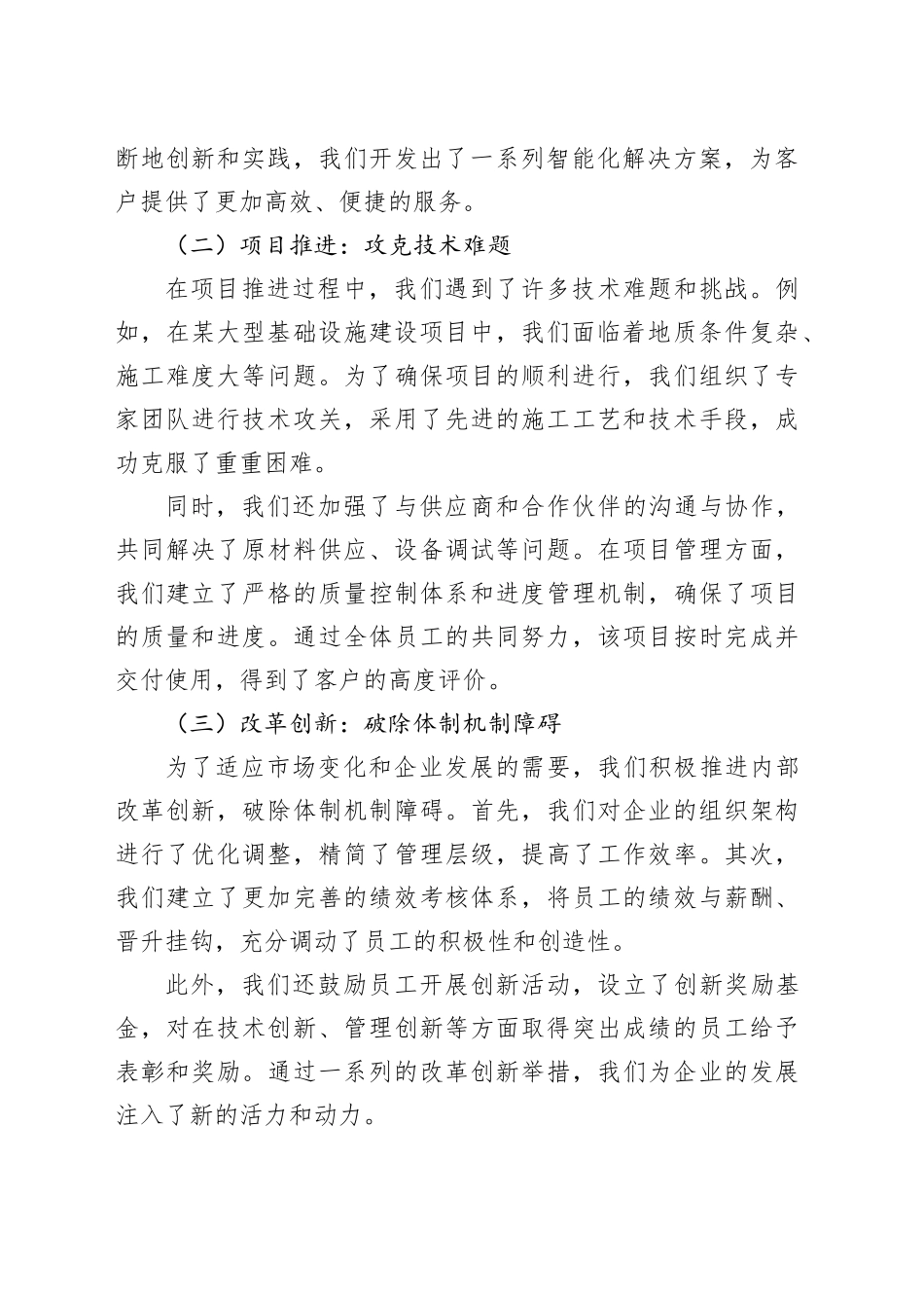 国企2025年上半年工作总结及下半年工作打算_第2页