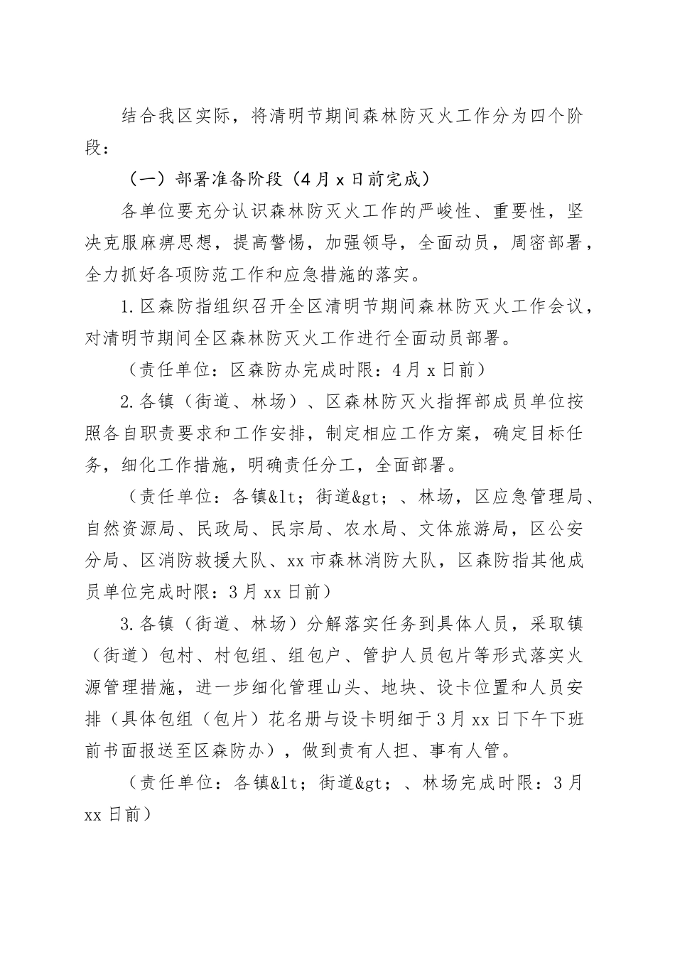 区2025年清明节期间森林防灭火工作方案_第2页