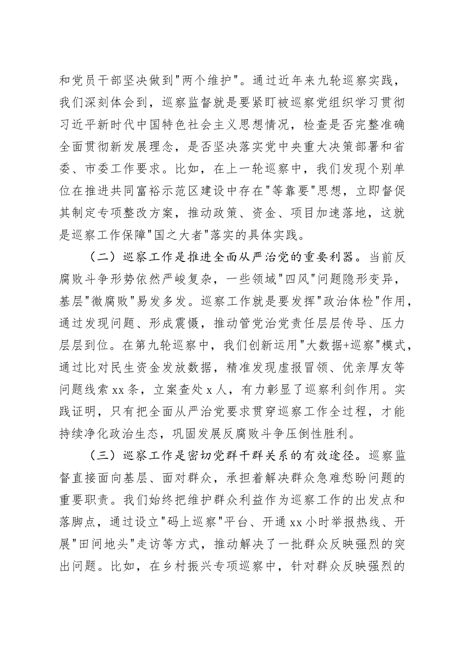 市委书记在全市巡察工作会议暨十届市委第十轮巡察工作动员部署会议上的讲话_第2页