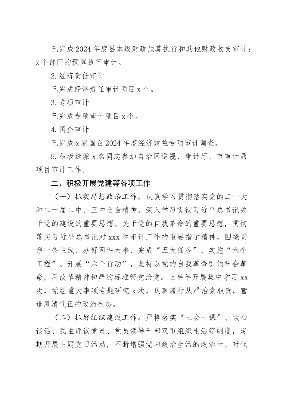 县审计局2025年上半年工作总结及下半年工作计划_第2页