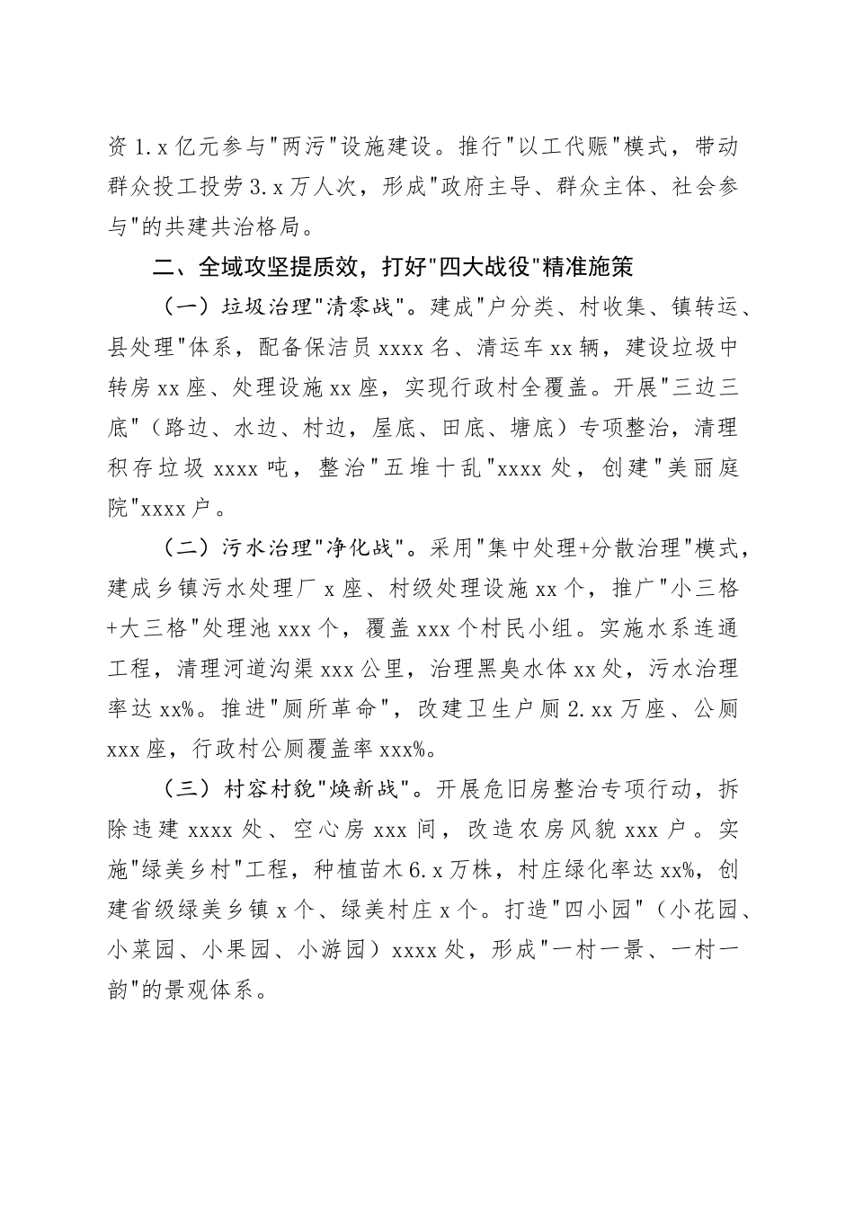 一季度乡村振兴农村人居环境整治情况汇报_第2页