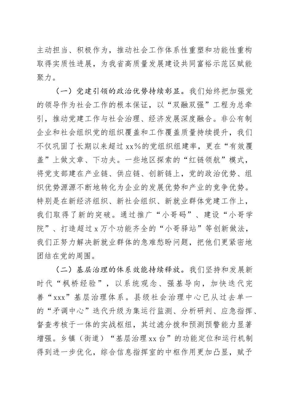 在2025年全省党委社会工作部长座谈会上的讲话_第2页