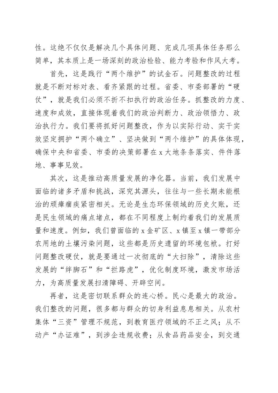 在2025年全市打好“问题整改硬仗”工作专班会议上的讲话_第2页