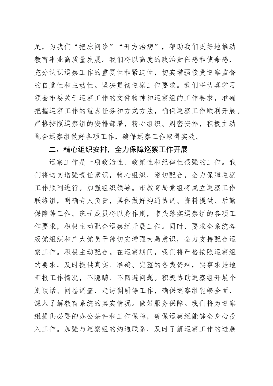 在2025年市委巡察启动会上的表态发言_第2页