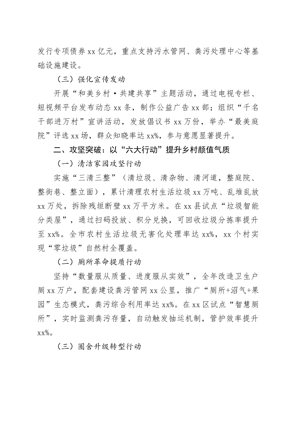 在全市乡村振兴“两清两改两治理”行动推进会上的汇报发言_第2页