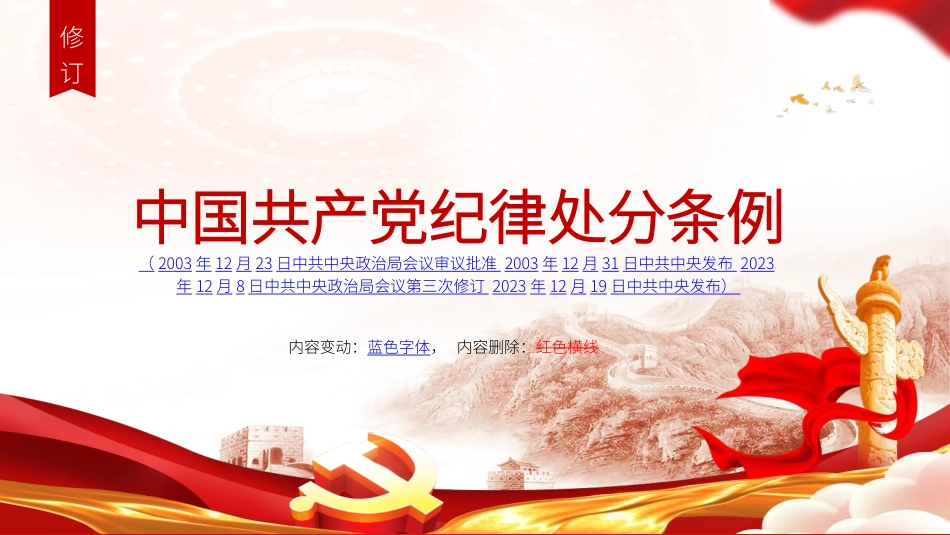 《中国共产党纪律处分条例》2023年新旧对照版党课ppt - 副本_第2页