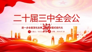 党的二十届三中全会公报PPT