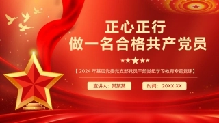 正心正行做一名合格党员党课PPT（20240703）